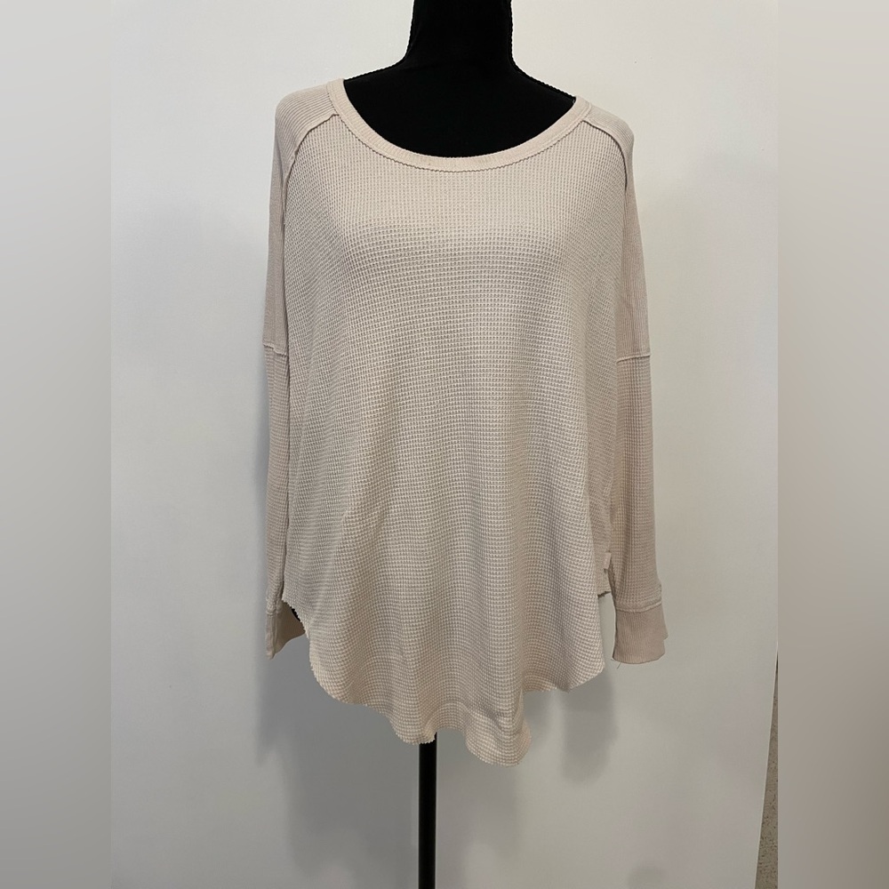 TNA Beige Textured Knit Top